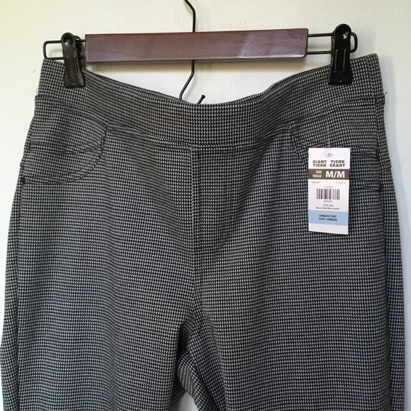 lily morgan Women's Houndstooth Skinny Pull On Pant Size Medium - Picture 4 of 14